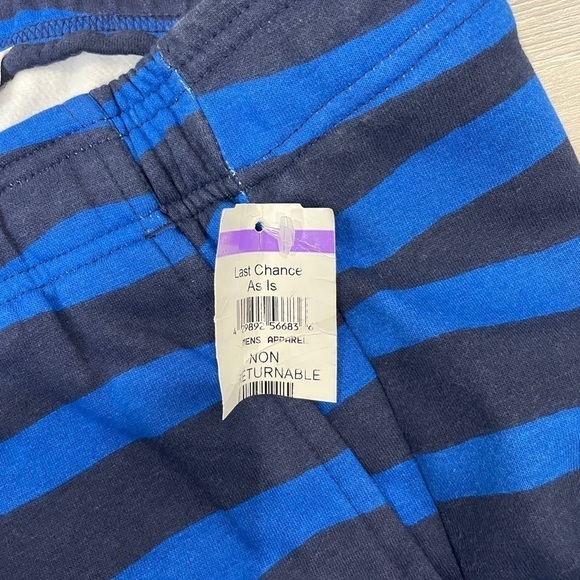 Nordstrom by Christina Martinez Fleece Shorts Navy Dot Paint Stripe 2XL - Picture 5 of 6